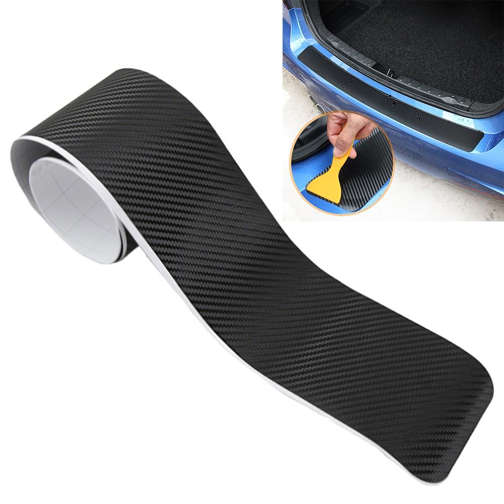 Highly Functional 90CM Carbon Fiber Car Rear Bumper Trunk Protector Sticker