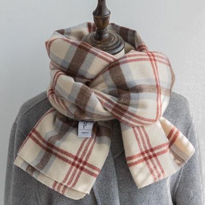 Elegante Sciarpa a Quadri con Frange Stiloso Sciarpone Spesso Caldo Invernale Unisex Antifreddo Antivento