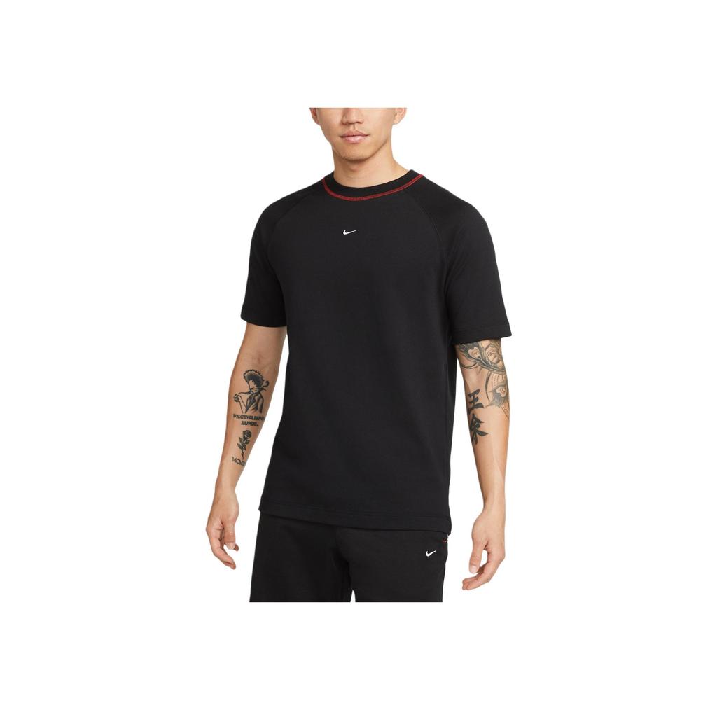 Nike Breathable Cotton Knit Loose Short Sleeve T-Shirt Men Tops Black DC9063-010