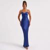 2024 Elegant One-Shoulder Slit Evening Dress: European and American Fashion, Sexy & Slim, for Women