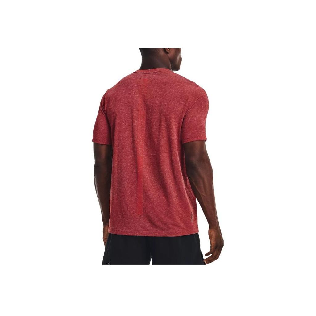 Under Armour Solid Logo Crew Neck Sports Short Sleeve T-Shirt Men Tops Radio-Red 1370441-890