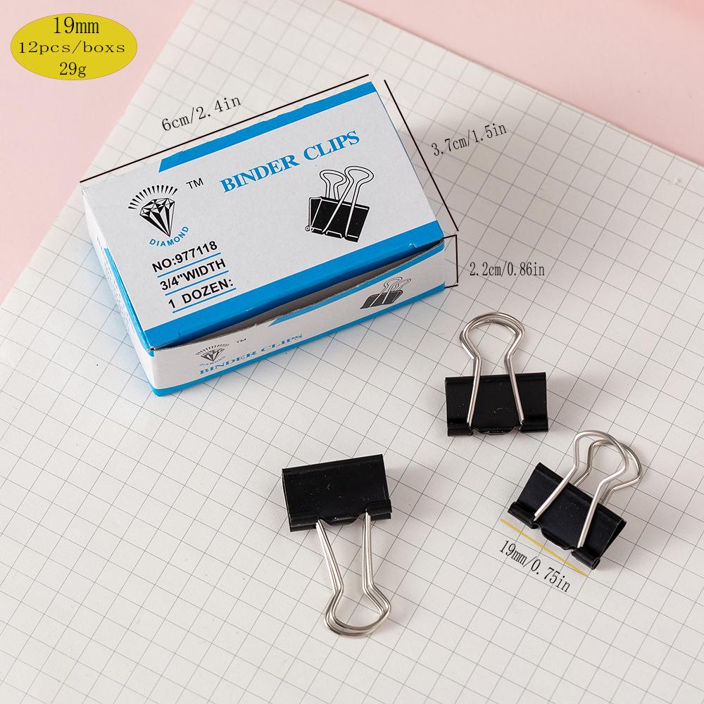 Lagernd Schwarze Metall-Büroklammer mit langem Schwanz zur Dokumentenbindung und -organisation für Büro und Schüler