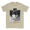 Deaths Notes L Lawliet Men T Shirt Funny Tee Shirt Short Sleeve Round Collar T-Shirts Cotton Classic Clothes