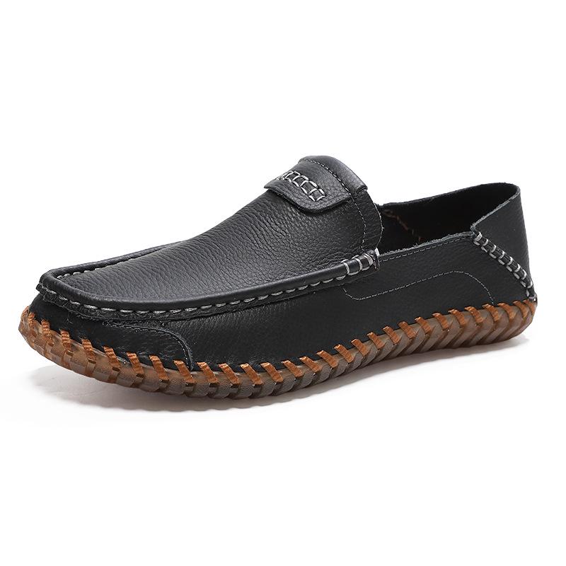 2026 Summer Men's Handmade Leather Slip-On Casual Driving Shoes (Large Size)