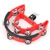 Half Moon Tambourine Metal Jingles Double Row Handheld Musical Percussion Instrument DT‑66