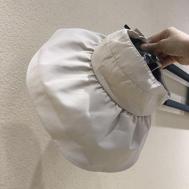 Vinyl sun hat women's summer sun protection empty top hat face cover travel cool hat foldable UV protection sun hat tide