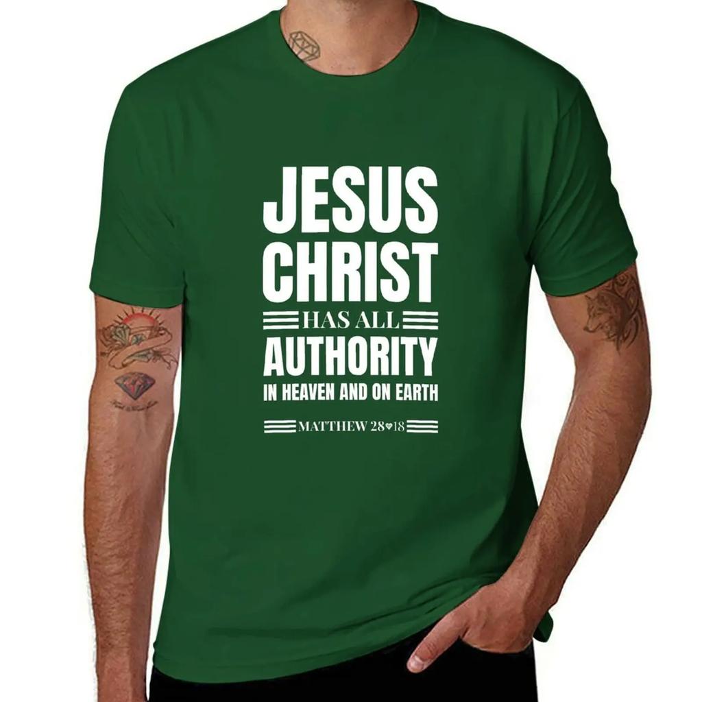 MATTHEW 2818 JESUS CHRIST HAS ALL AUTHORITY IN HEAVEN AND ON EARTH TShirt vintage t shirts Blouse heavyweights mens t shirt