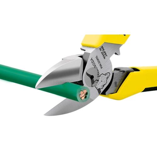 TSUNODA Electric Power Thin-Blade Nippers with Crimping Function, Eccentric VVF2.6 x 3 Cores, 225mm, PUN-225ATG