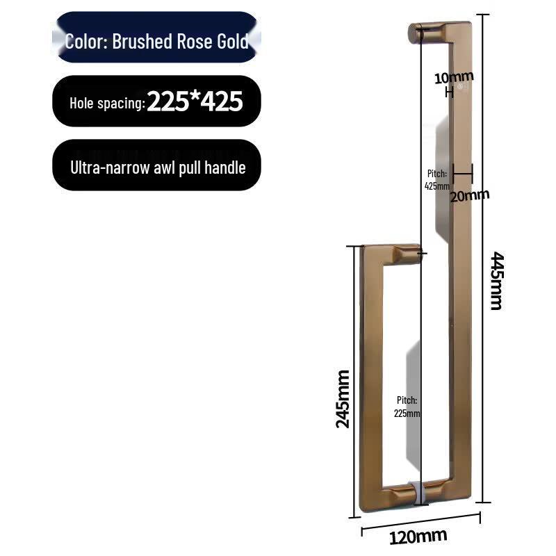 Jun Dingying L-shaped Rose Gold Shower Handle