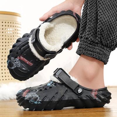 Vinter Herrtofflor Utomhus Trädgård Träskor Herr Fritidsskor Mode Lyxsandaler Komfort Hemma Mjuka Tofflor 40-45 Zapatillas