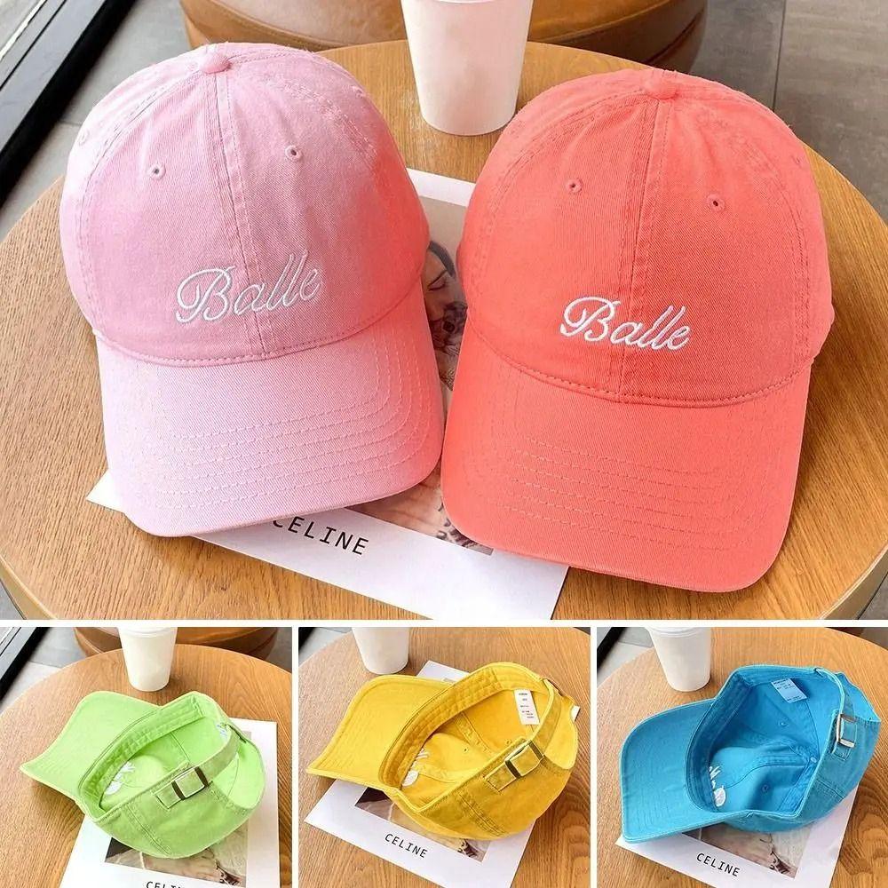 Breathable Dopamine Baseball Cap Washable Letters Vintage Duck Tongue Cap Soft Versatile Outdoor Snapback Hat Travel Beach