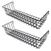 Modern Iron Hanging Basket Shelf With White Grid Design For Efficient Wall Storage Organizers In Homes Bathroom Kitchen