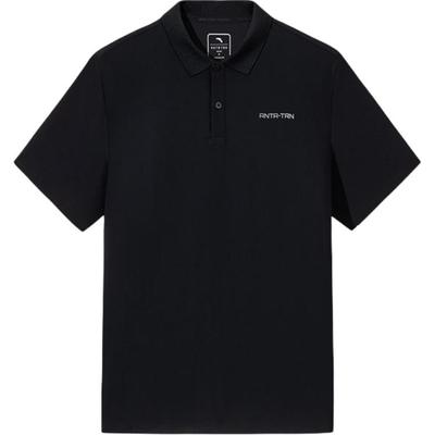 Comfortable Casual Simple Versatile Letter Print Short Sleeve Polo Shirt Men Tops Basic-Black 952527138-5