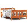 Vidaxl Bed Frame Without Mattress, Waxed Brown, 160X200 Cm, Solid Pine