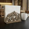 Wooden Paper Towel Holder Decorative Bird Turtle Floral Tissue Dispenser with Universal Card Slot, Napkin Dispenser for Kitchen Dining Table Counter