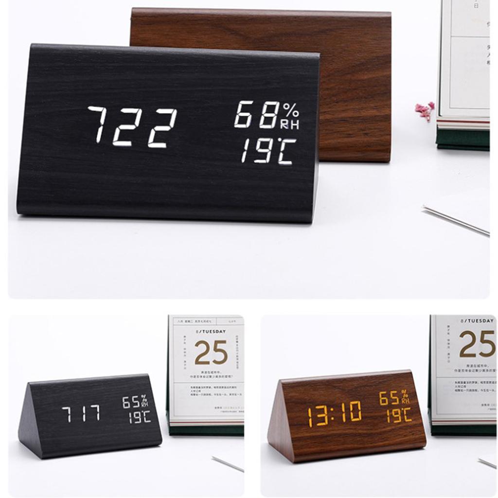 Modern LED Clock Digital Alarm Clock Featurings 12/24Hour Format Home Decors Simple Operations Timepiece for Room