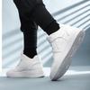 Leder Freizeitsneaker Herren Sport Plateau 6cm 8cm Schuhe mit Absatz Erhöhung Schuhe Unsichtbare Höhenerhöhungsschuhe Weiß
