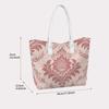 Elegant Damask Pattern Tote Bag Large Capacity Daily Shoulder Bag for Women Stylish Handbag for Shopping Travel Commute