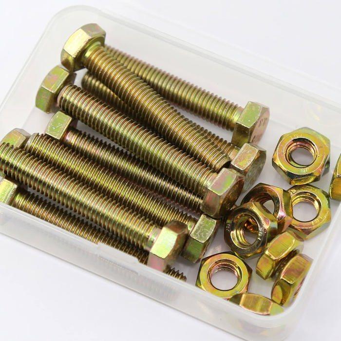 Boulon - minher - kohlenstoffstahl - acier au carbone - lot de 10 - résistant jusqu'à 800 degrés