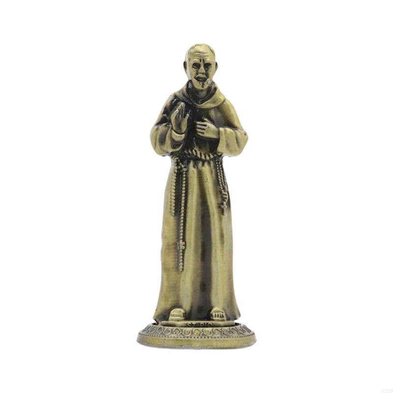 62KD Metal Maria Figurine Vintage Antique Christian Religious Figure Statue Ornament