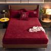 Thickened Velvet Mattress Cover High-quality Solid Color Bedspread Latex Mattress Elastic Soft Mattress Covers 160/180/200x200cm