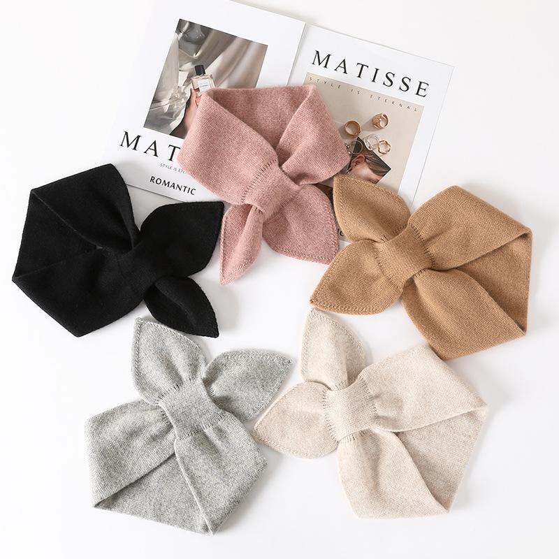 New fashion pure wool girls small scarf fashion age reduction temperament small scarf scarf scarf female student small scarf
