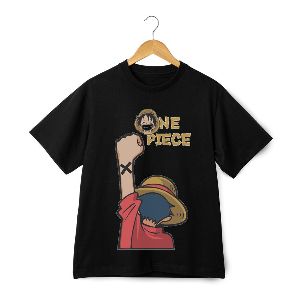 

One Piece Monkey D. Luffy X Mark Symbol T-shirt - Retro Anime Streetwear Tee XL