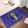 Triple Moon Goddess Doormat Mat Anti-Slip Pentagram Pagan Wiccan Kitchen Bath Balcony Rug Carpet 40*60cm
