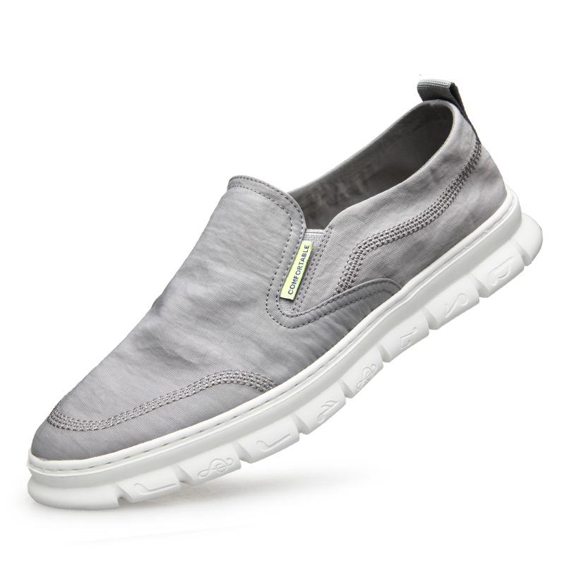 Men s Casual Ice Silk Mesh Slip-On Loafers - Trendy, Breathable, Lightweight Shoes with Soft Sole. 38 серый