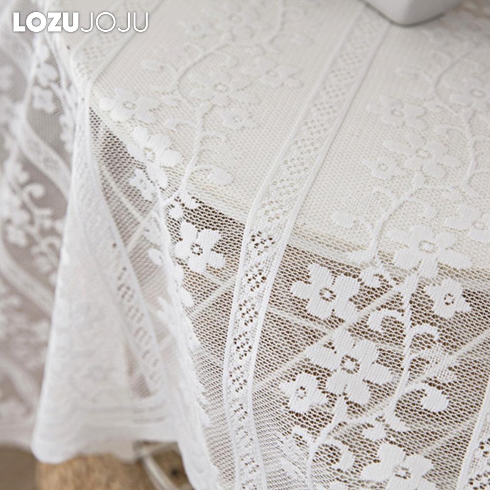 1PC LOZUJOJU 10-20% Light Blocking French Lace Warp Knitted Sheer Curtain for Living Room Bedroom Balcony Home Decor