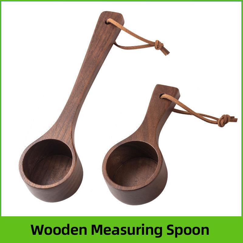 Cuchara para Café con Báscula de Gramos, Cuchara Medidora de Madera Hecha a Mano para Granos y Polvo de Café, Accesorio de Café para Cocina y Viaje