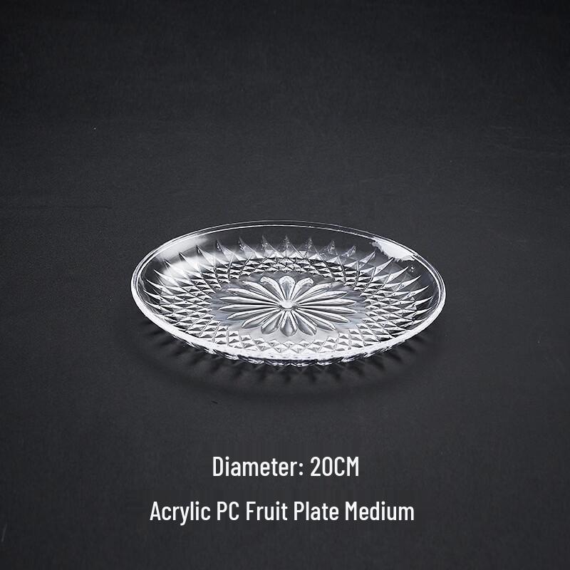 Bing Yue Crystal Pattern Plastic Fruit & Snack Plates