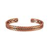 Women's Tricolor Magnetic Energy Bracelet: Wheat/Silver/Copper Adjustable Pure Copper Design