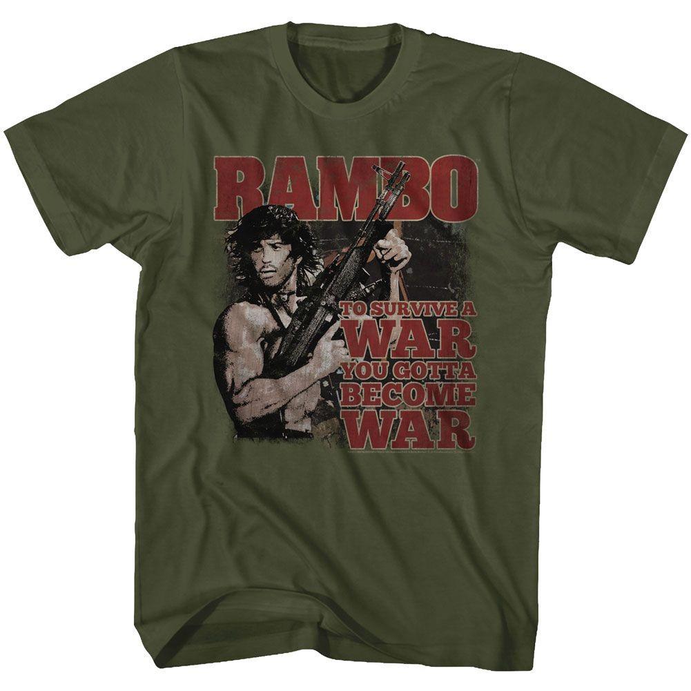 Rambo Become War Movie Shirt XXL