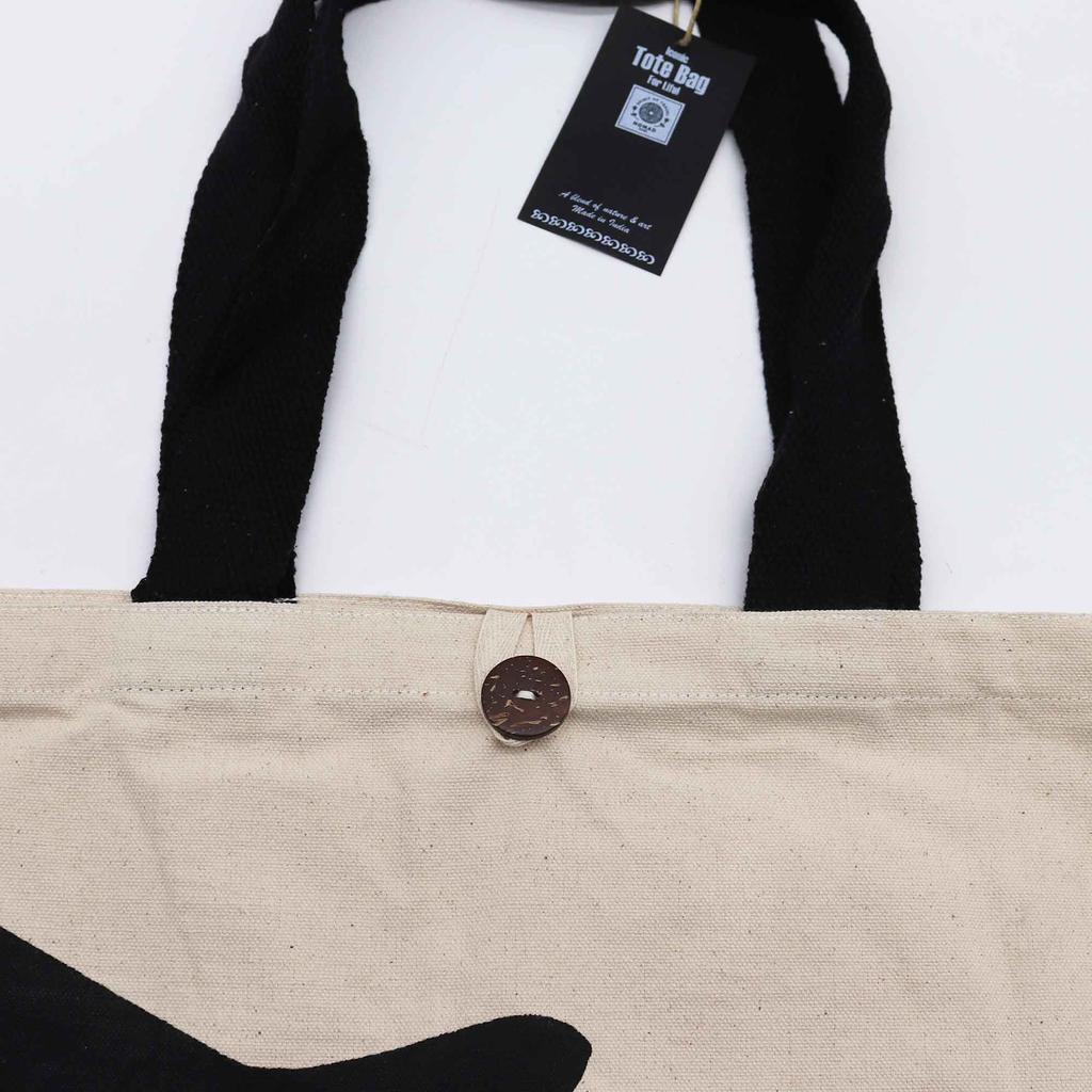 Tote Bag Black Cat Natural 10oz