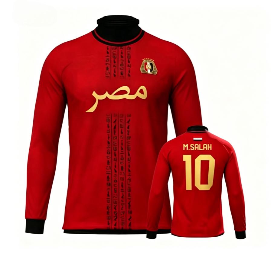 Men's Crew Neck Long Sleeve T‑Shirt, Egyptian 3D Print Breathable Quick Dry Casual Top