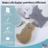 Kitchen Scrub Sponges Non-Scratch Multi-Use Heavy Duty Scrub Sponge for Dishes Pots and Pans Three-Layer Cat Shape Cleaning