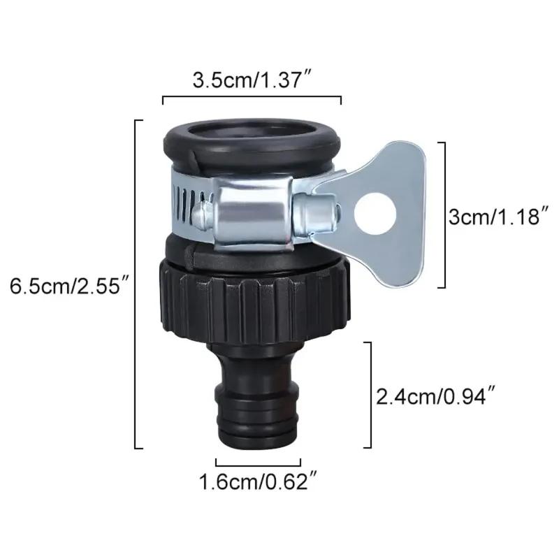 1/2pcs Durable Universal Water Faucet Adapter Plastic Hose Fitting Quick Connect Fitting Tap for Car Washing Garden Irrigation