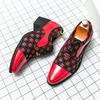 High heel 7cm large size pointed leather shoes men's fashion outer height increase 7cm leather shoes British style small leather shoes men