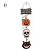 Halloween front door hanging pumpkin witch ghost flag logo Halloween home haunted house door decoration scene arrangement