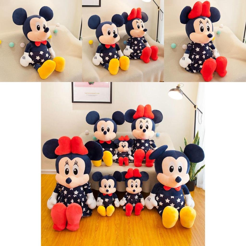 Large Lovely Mickey Mouse Minnie Plush Toys Soft Stuffed Dolls For Kids' Comfort