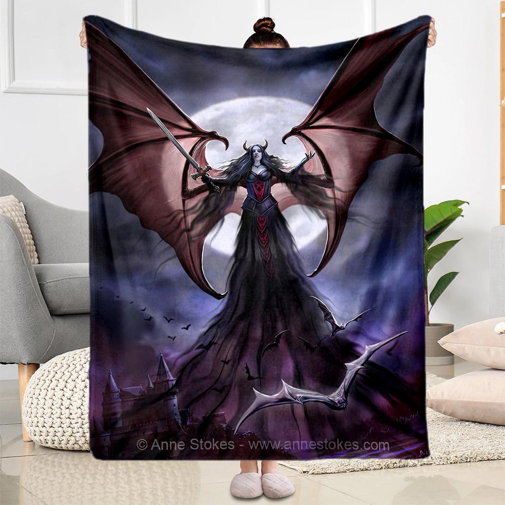 Gothic Style Blanket Soft Warm Cozy Great for Bed Livingroom Office Chair for All Occasions Playful Design Birthday Christmas Gift Blanket