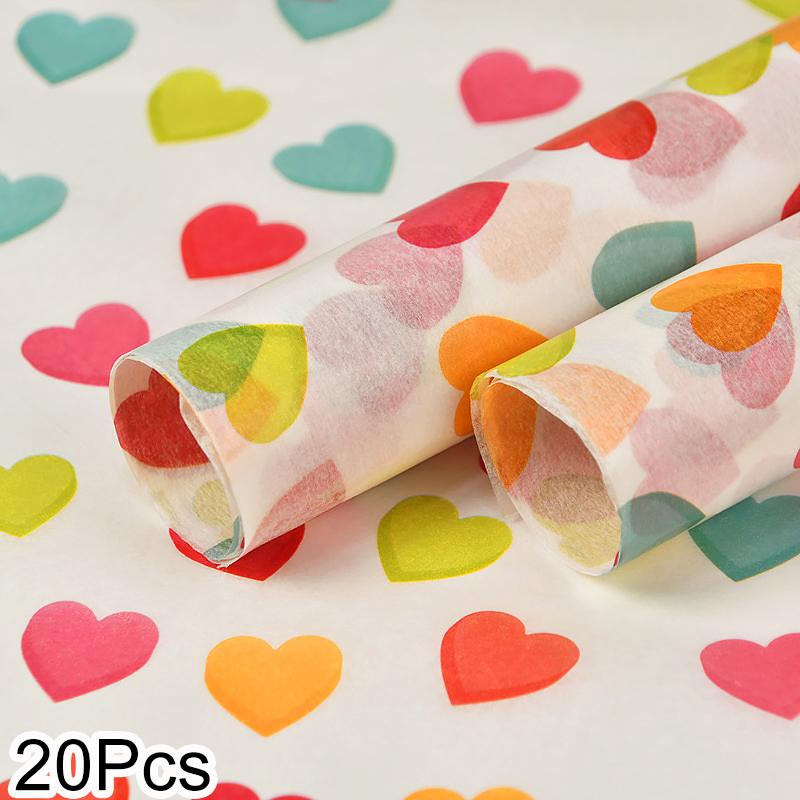 

20 шт. Подарочная упаковочная бумага, украшение для вечеринки, милая самодельная упаковка для конфет, дизайн поздравления с днем рождения, фестиваль, 50x70 см 20pcs