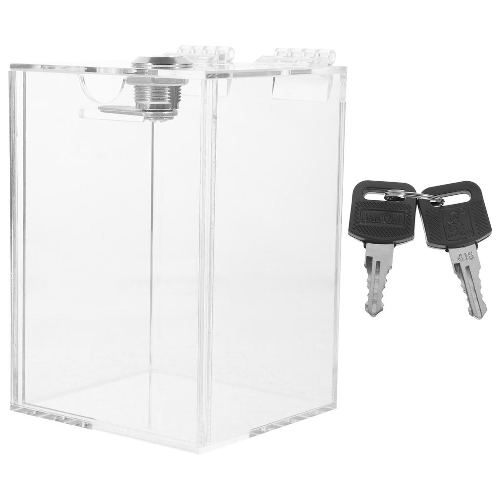 Transparent Acrylic Money Box Piggy Bank for Kids Coin Jar Adults Tip Jars Gift Holder Office Mailbox Donation Cash