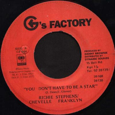 7inch Record RICHIE STEPHENS / CHEVELLE FRANKLYN - You Don't Have To Be A Star NONE G's Factory Jamaica Reggae, Ska & Dub Used