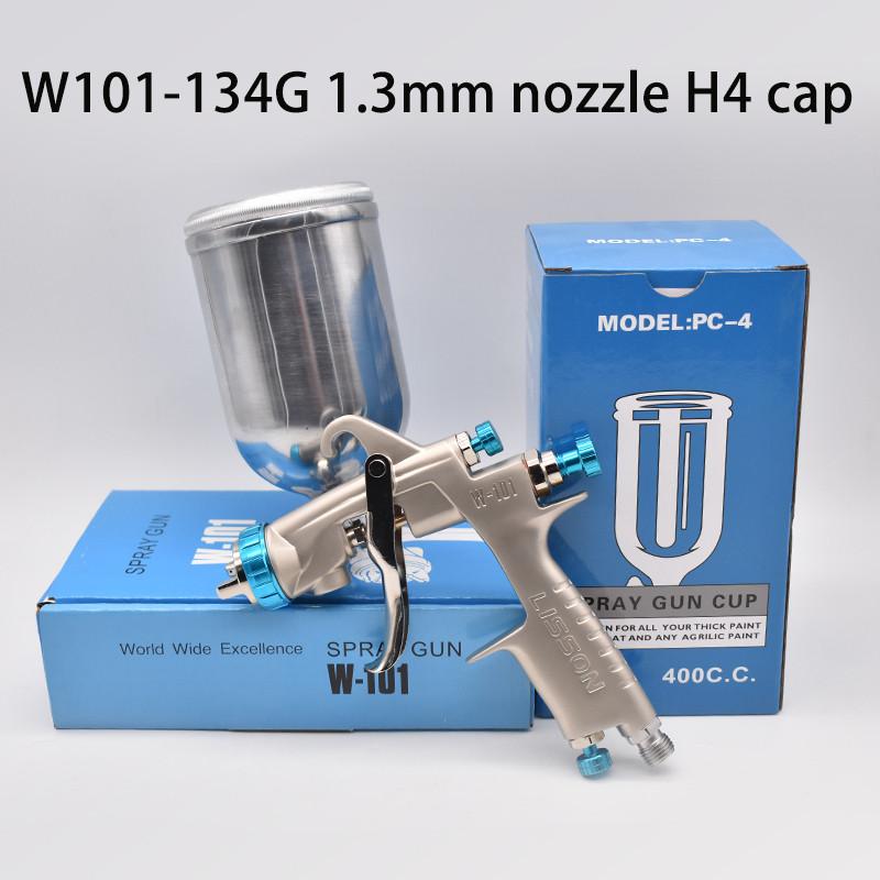 1.0/1.3/1.5/1.8mm High Quality W101 High Pressure Spray Gun 400CC Large Capacity Plastic Pot Spraying Equipment