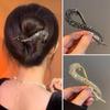 1PCS Women Classic Rhinestone Twist Clip Light Luxury Temperament Twist Clip Straight Clip Ball Clip Versatile Style
