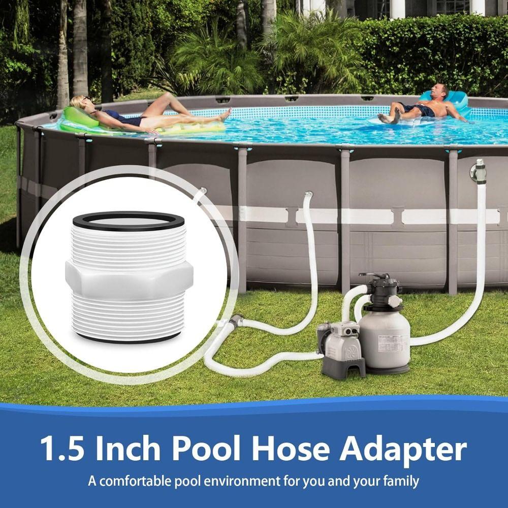 New PVC Pool Hose Connector Adapter 1.5-Inch White Dual Outlet Control Pool Hose Joint For Intex