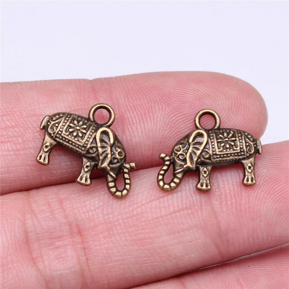 Charms Small Elephant Pendants Kids' Jewelry Materials QC115