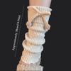Solid Color Lolita Leg Warmers Thickened Bowknot Decoration Crochet Socks Warm Foot Cover Boot Cuffs Casual Outfit